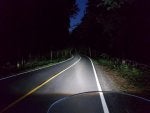Road Night Light Sky Asphalt
